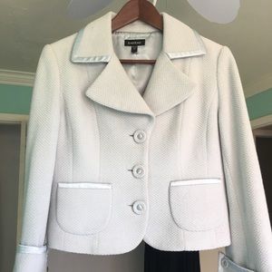 Bebe powder blue twill jacket with satin detail